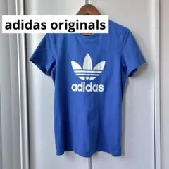 adidas originals ロゴプリント Tシャツ 青　Sサイズ