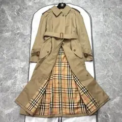 美品♡バーバリー　トレンチコート　ベルト　ライナー　ノバチェック ベージュ 送料無料 BURBERRY バーバリー トレンチコート ライナー ベルト付 ノバ
