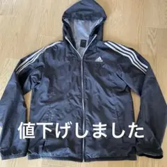 adidas フード付きウィンドブレーカー 黒