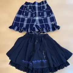 メゾピアノ　キュロット2点セット