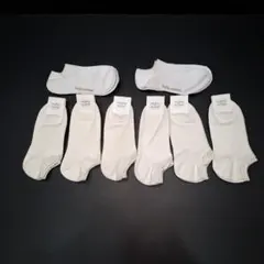 白ソックス(くるぶし丈)　6足(タビオ)+2足(チュチュアンナ)セット