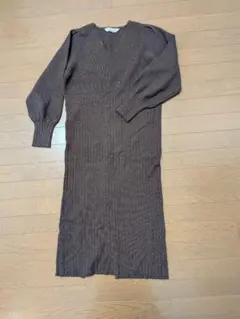 TORRAZZO DONNA ブラウンニットロングワンピース