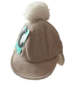 タグ付き　POLO Baby 42cm 帽子　冬　フライトキャップ　ポンポン