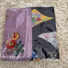 沖縄　琉球紅型ハンカチ2枚組み　ピンク、紺