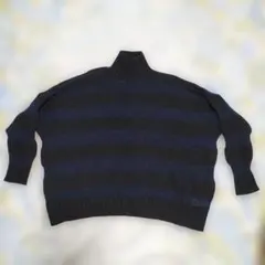 ZARA ハイネック ボーダーニット セーター