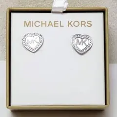 MICHAEL KORS ハート型 ピアス シルバー ストーン装飾 新品のサムネイル