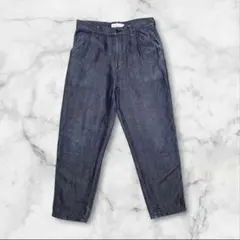 STILL BY HAND コットン リネン ヘリンボーン パンツ ネイビーのサムネイル