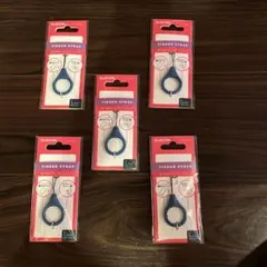 ELECOM FINGER STRAP 青 5個セット