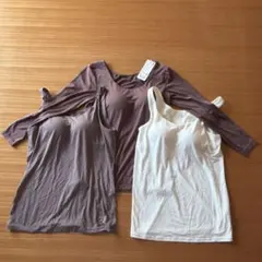 UNIQLO ダークブラウン ブラトップ Mサイズ 3点セット