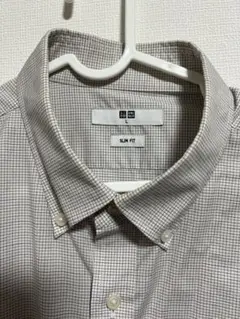 UNIQLO チェック柄 スリムフィット シャツ Lサイズ