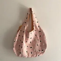 ドイツ 蚤の市 ハンドメイド 鳥 エコバッグ ユーロバッグ コットンバッグ 古着