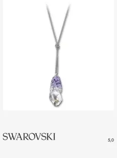 Swarovski 大ぶりロングネックレス クリスタル
