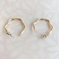 フープピアス レディース 人気 シンプル 金属アレルギー対応 ゴールド