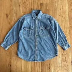 希少 ギャップ OLD GAP デニム 長袖 シャツ アラブ首長国連邦製 y2k