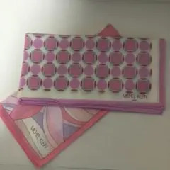 MICHEL KLEIN ハンカチ 2枚セット ピンク系