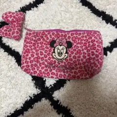 ミニーヒョウ柄ペンケース