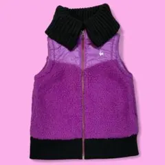 ルコックスポルティフ ゴルフ 中綿 2WAY ジャケット ベスト L パープル