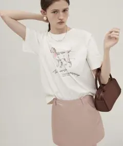 さ*も様 【Fano Studios】クルーネック ドッグリボン プリントTシャのサムネイル