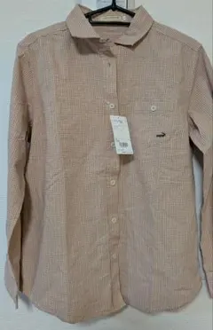 CROCODILE 長袖シャツ L ベージュ系チェック