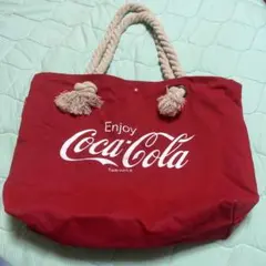 非売品レアCoca-Cola トートバッグ レッド ロープハンドル