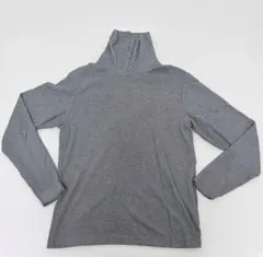 UNIQLO タートルネック リブニットセーター グレー 長袖