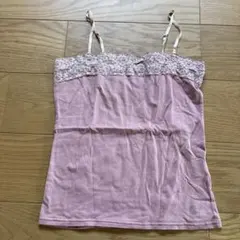 【&by P&D】レース付き キャミソール M ピンクのサムネイル
