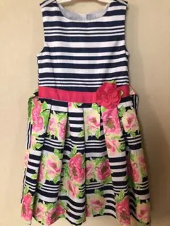 キッズ ワンピースドレス　ストライプ