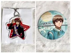 銀魂　沖田総悟　缶バッチ　アクリルキーホルダーセット