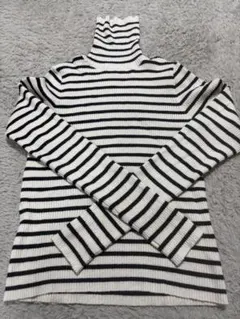 薄手ボーダーニット L