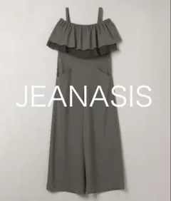 JEANASIS ジーナシス 2WAY フリルベアサロペ グレーのサムネイル