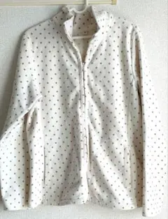 UNIQLO フリース フルジップ 水玉 ドット　パーカー　XLサイズ