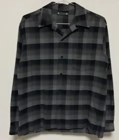 C.R Flow Ombre Check Open Collar L/S SH