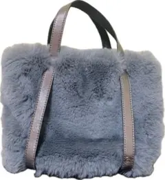 【未使用に近い】エルエスシーン　フェイクファー　ミニトートバッグ