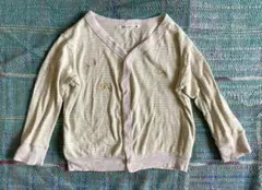 mina perhonen ミナペルホネン ボーダーカーディガン 90 グリーン