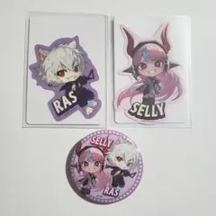 CrazyRaccoon グミ CR RAS Selly ステッカー 缶バッジ