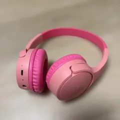 ピンク ワイヤレスヘッドホン オーバーイヤー型