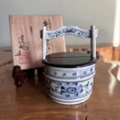 安南 手桶茶入 加藤連瓶造 共箱 茶器 手桶 安南 加藤連瓶 木箱入 茶道具 古物品 - メルカリ