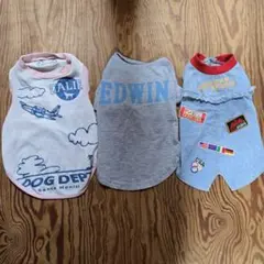 中古犬服3点セットまとめ売り 小型犬用春夏服 DOGDEPT
