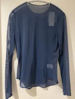 ユニクロ UNIQLO マメクロゴウチ シアークルーネックT Sサイズ Blue