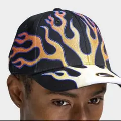 ナイキ ストラクチャード OG フレーム キャップ　NIKE ファイヤー 炎 黒 NIKE（ナイキ） CLUB CAP STRUCTURED OG FLAME CAP BLACK ORANGE