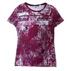 John Galliano ニュースペーパー柄　Tシャツのサムネイル
