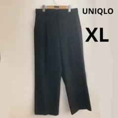 UNIQLO　ユニクロ　タックワイドパンツ　黒　レディースXL 473638