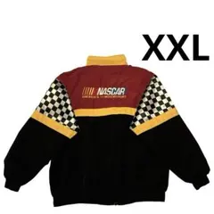 90s USA製 NASCAR ナイロン レーシングジャケット XXL 黒のサムネイル