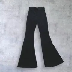 ベルシュカ ブーツカット フレアー パンツ ブラック コーデュロイ EUR S