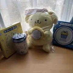 サンリオ ローソンくじ ぬいぐるみとプレート、タンブラーの4点セット
