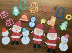 壁面飾り　冬壁面　クリスマス　冬の壁面　サンタクロース　雪だるま
