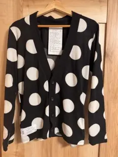 ロフトスキー　ドット カーディガン 黒と白
