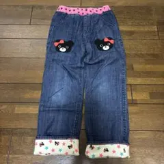 DOUBLE.B クマ刺繍 長ズボン 130