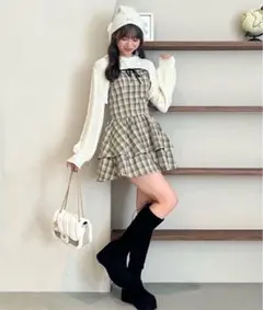 MAJESTIC LEGON フードボレロ×ミニキャミワンピセット