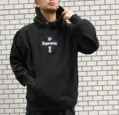 Supreme☆Cross Box Logo Hooded Sweatshirt